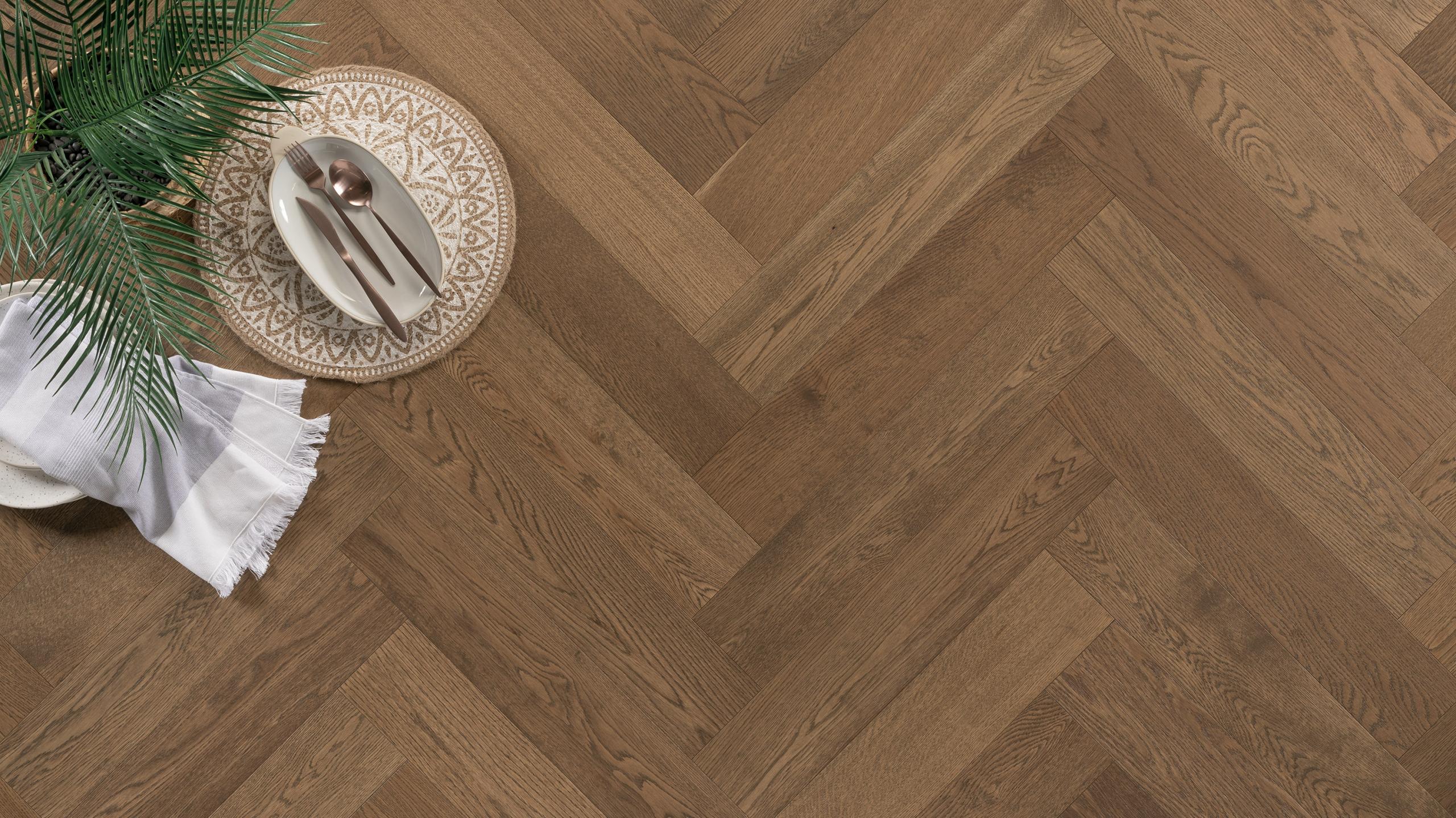 Brushed Oak Twilight Walk Herringbone