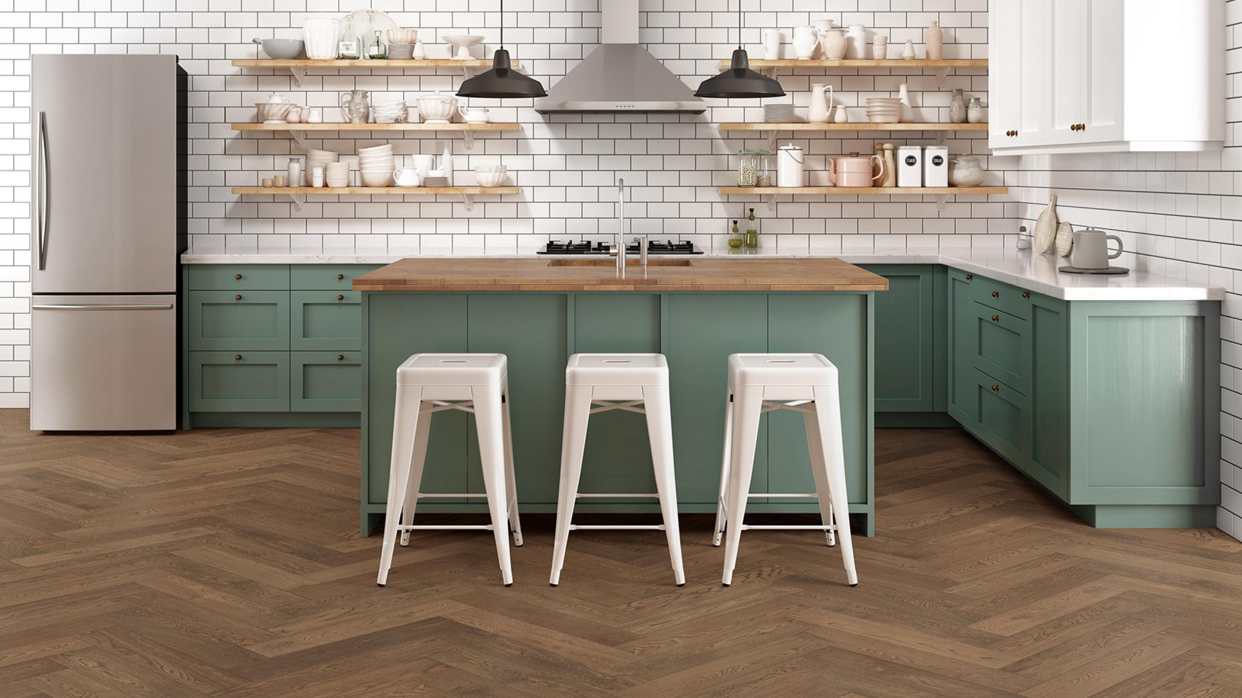 Brushed Oak Twilight Walk Herringbone