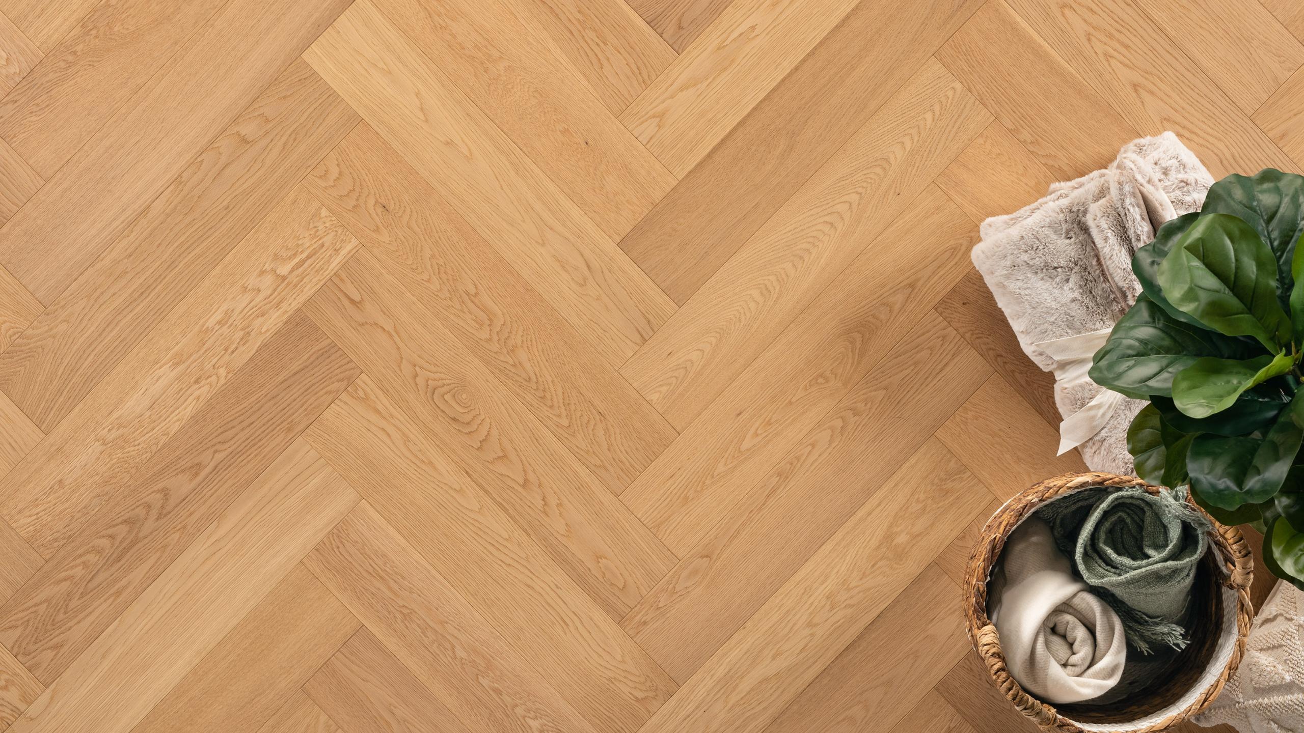Brushed Oak Morning Sun Herringbone
