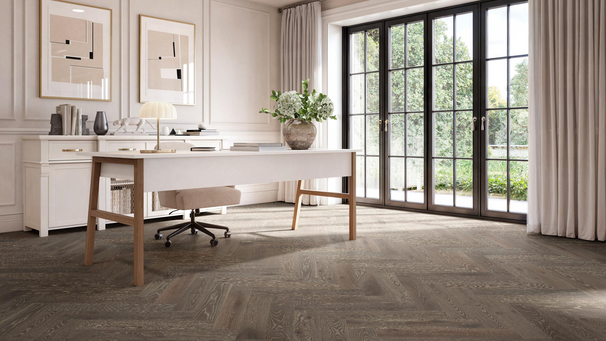 Brushed Oak Black Butte Herringbone