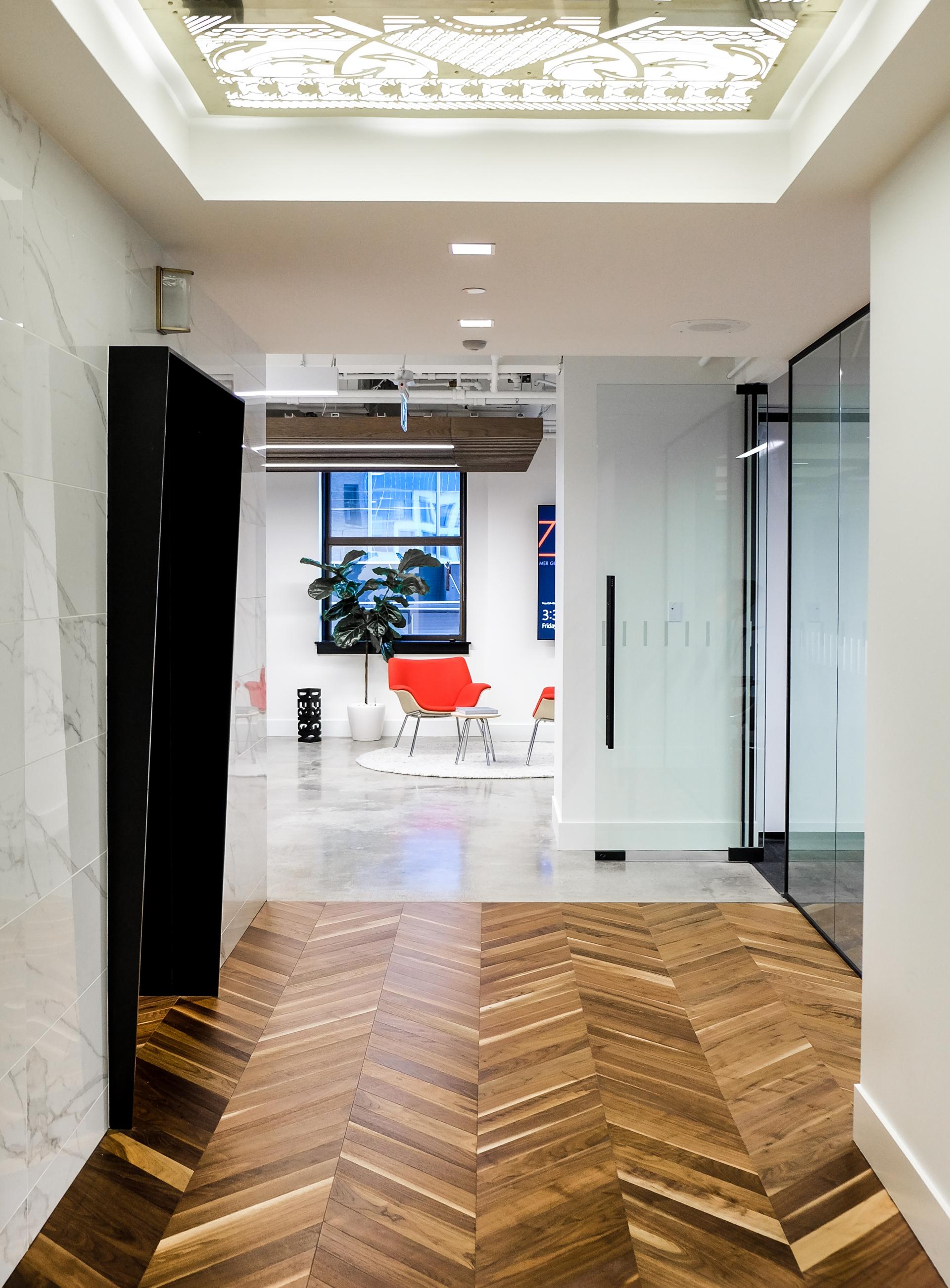 Marine Building Offices - Brushed Walnut Natural Herringbone | Kentwood ...